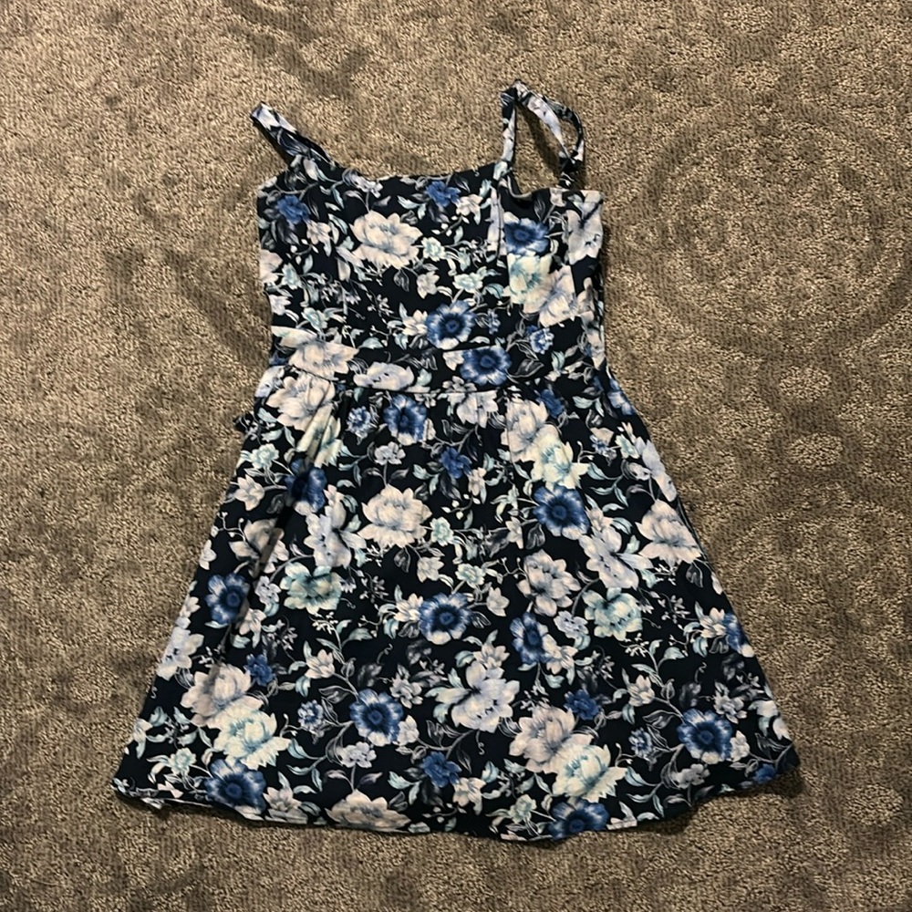 Altar’d State, blue floral dress, size small